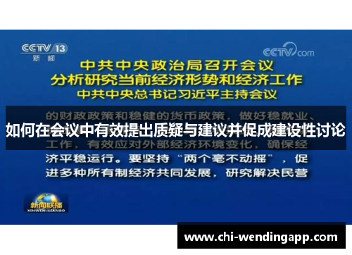 如何在会议中有效提出质疑与建议并促成建设性讨论
